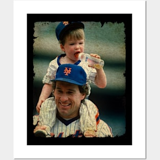 Gary Carter and His Son in New York Mets Posters and Art